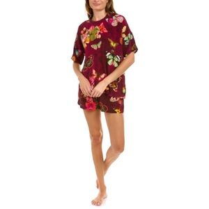 NWT Johnny Was Silk Women’s Annalyn Silk Short Sleeve Short Set